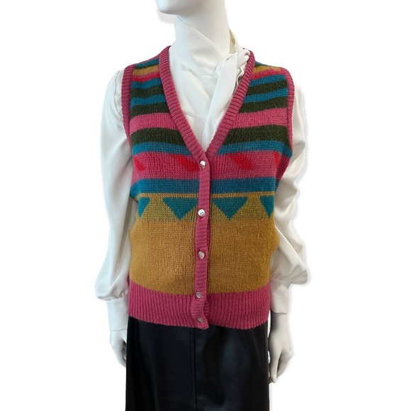 Vintage Colourful Knit Vest - Picture 1 of 11